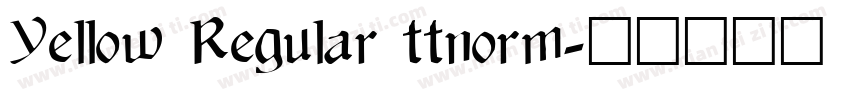 Yellow Regular ttnorm字体转换